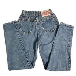Vintage Bongo Jeans womens 23 Blue Stone Wash High Rise Tapered Denim USA 90s